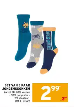 Trafic Set van 3 paar jongenssokken aanbieding