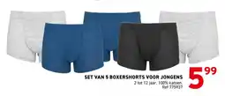 Trafic Set van 5 boxershorts voor jongens aanbieding