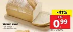 Lidl Vierkant brood aanbieding