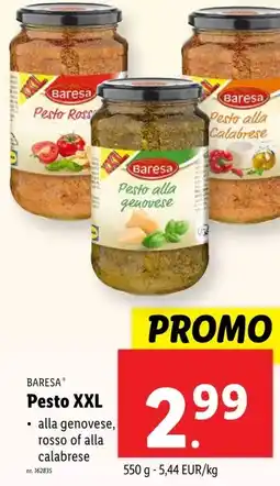 Lidl BARESA Pesto XXL aanbieding