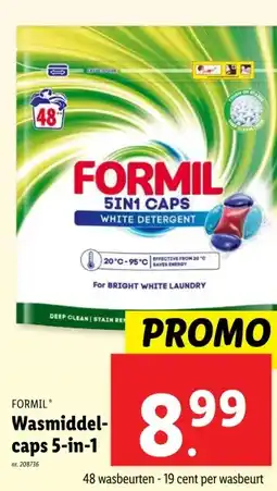 Lidl FORMIL Wasmiddel- caps 5-in-1 aanbieding