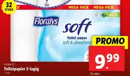 Lidl FLORALYS Toiletpapier 3-lagig aanbieding