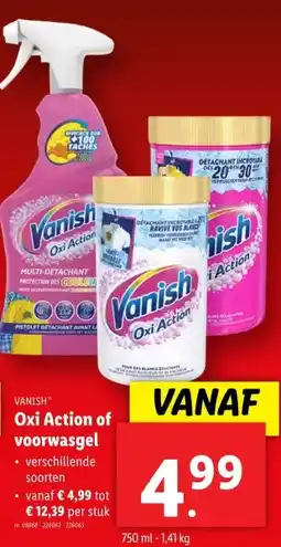 Lidl VANISH Oxi Action of voorwasgel aanbieding