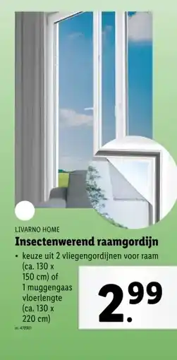 Lidl LIVARNO HOME Insectenwerend raamgordijn aanbieding
