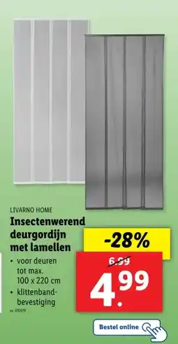 Lidl LIVARNO HOME Insectenwerend deurgordijn met lamellen aanbieding