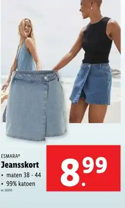 Lidl ESMARA Jeansskort aanbieding