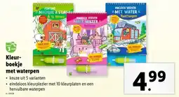 Lidl Kleur- boekje met waterpen aanbieding