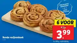 Lidl Ronde rozijnenkoek aanbieding
