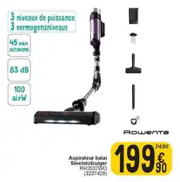 Cora Aspirateur balai Steelstofzuiger RH2037WO aanbieding