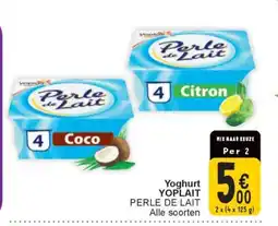 Cora Yoghurt YOPLAIT PERLE DE LAIT aanbieding