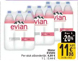 Cora Water EVIAN aanbieding