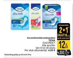 Cora Incontinentieverbanden TENA DISCREET aanbieding