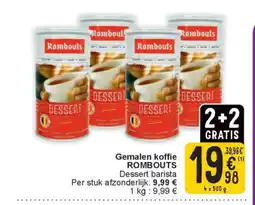 Cora Gemalen koffie ROMBOUTS aanbieding