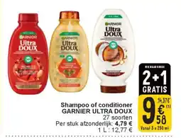 Cora GARNIER ULTRA DOUX Shampoo of conditioner aanbieding