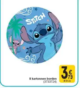 Cora 8 kartonnen borden aanbieding
