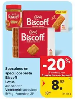 Carrefour Market Speculoos en speculoospasta Biscoff aanbieding