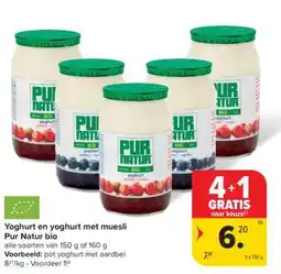 Carrefour Pur Natur Bio Yoghurt aanbieding
