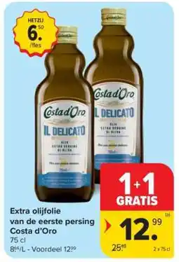 Carrefour Costa d'Oro Il Delicato Extra olijfolie aanbieding