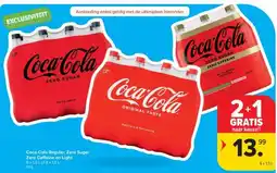 Carrefour Coca-Cola Regular, Zero Sugar, Zero Caffeine en Light aanbieding
