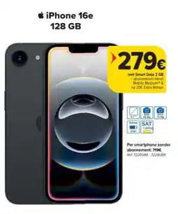 Carrefour iPhone 16e 128 GB aanbieding