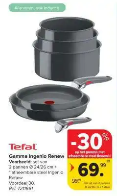 Carrefour Tefal Gamma Ingenio Renew aanbieding