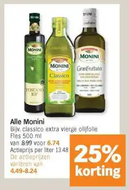 Albert Heijn Alle Monini aanbieding