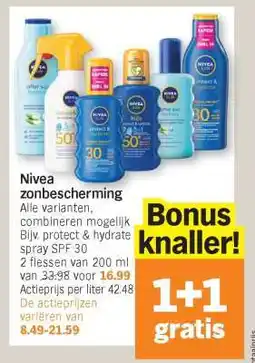 Albert Heijn Nivea zonbescherming aanbieding