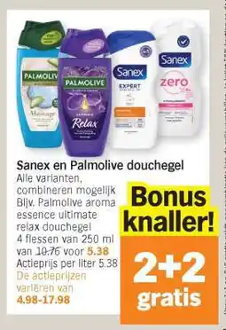 Albert Heijn Sanex en Palmolive douchegel aanbieding