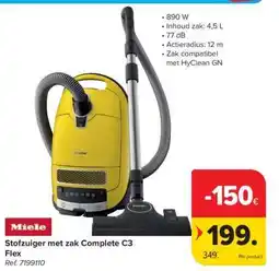Carrefour Miele Stofzuiger met zak Complete C3 Flex aanbieding