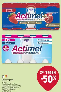 Delhaize Actimel Drinkyoghurt aanbieding