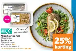 Albert Heijn AH Zeebaars op huid aanbieding