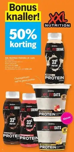 Albert Heijn XXL Nutrition Fitdrinks of -oats aanbieding