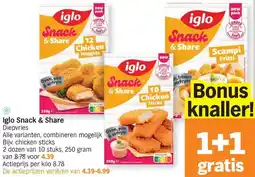 Albert Heijn Iglo Snack & Share aanbieding