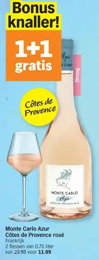 Albert Heijn Monte Carlo Azur Côtes de Provence rosé aanbieding