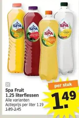 Albert Heijn Spa Fruit 1.25 literflessen aanbieding