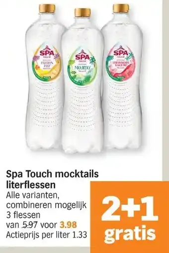 Albert Heijn Spa Touch mocktails literflessen aanbieding
