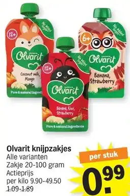 Albert Heijn Olvarit knijpzakjes aanbieding