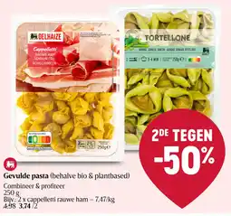Delhaize Gevulde pasta (behalve bio & plantbased) aanbieding