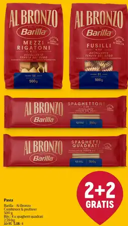 Delhaize Al Bronzo barilla pasta aanbieding