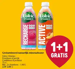 Delhaize Volvic Gevitamineerd natuurlijk mineraalwater aanbieding