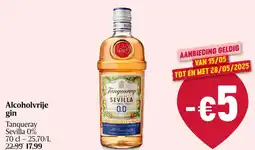 Delhaize Tanqueray Sevilla 0% alcoholvrije gin aanbieding