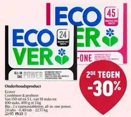 Delhaize Ecover Onderhoudsproduct aanbieding