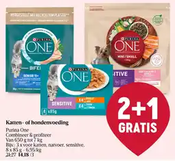 Delhaize Purina One Katten- of hondenvoeding aanbieding
