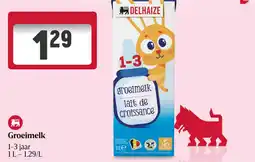 Delhaize Groeimelk 1-3 jaar aanbieding