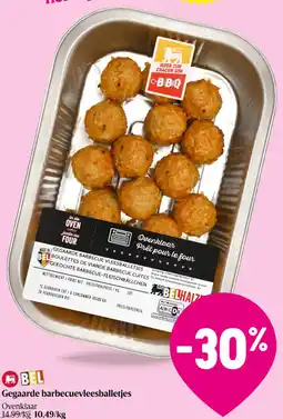 Delhaize Gegaarde barbecuevleesballetjes ovenklaar aanbieding