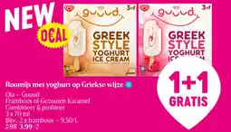 Delhaize Ola roomijs met yoghurt op griekse wijze aanbieding