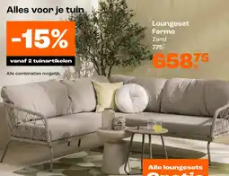 Kwantum Loungeset Fermo Zand aanbieding