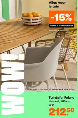 Kwantum Tuintafel Fabro aanbieding
