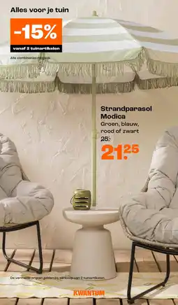 Kwantum Strandparasol Modica aanbieding