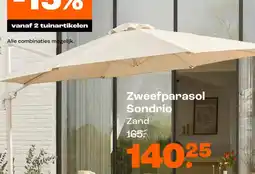 Kwantum Zweefparasol Sondrio aanbieding